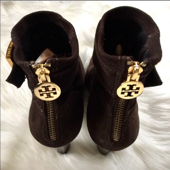 Tory Burch Melrose Bootie 9.5 brown suede - Picture 2 of 6